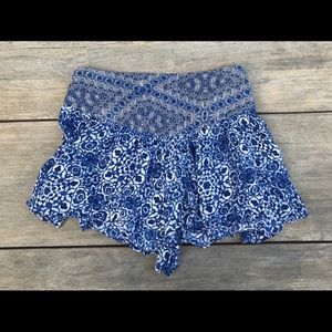 Urban Outfitters Blue Floral Shorts